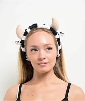 Cow Black & White Plush Headband