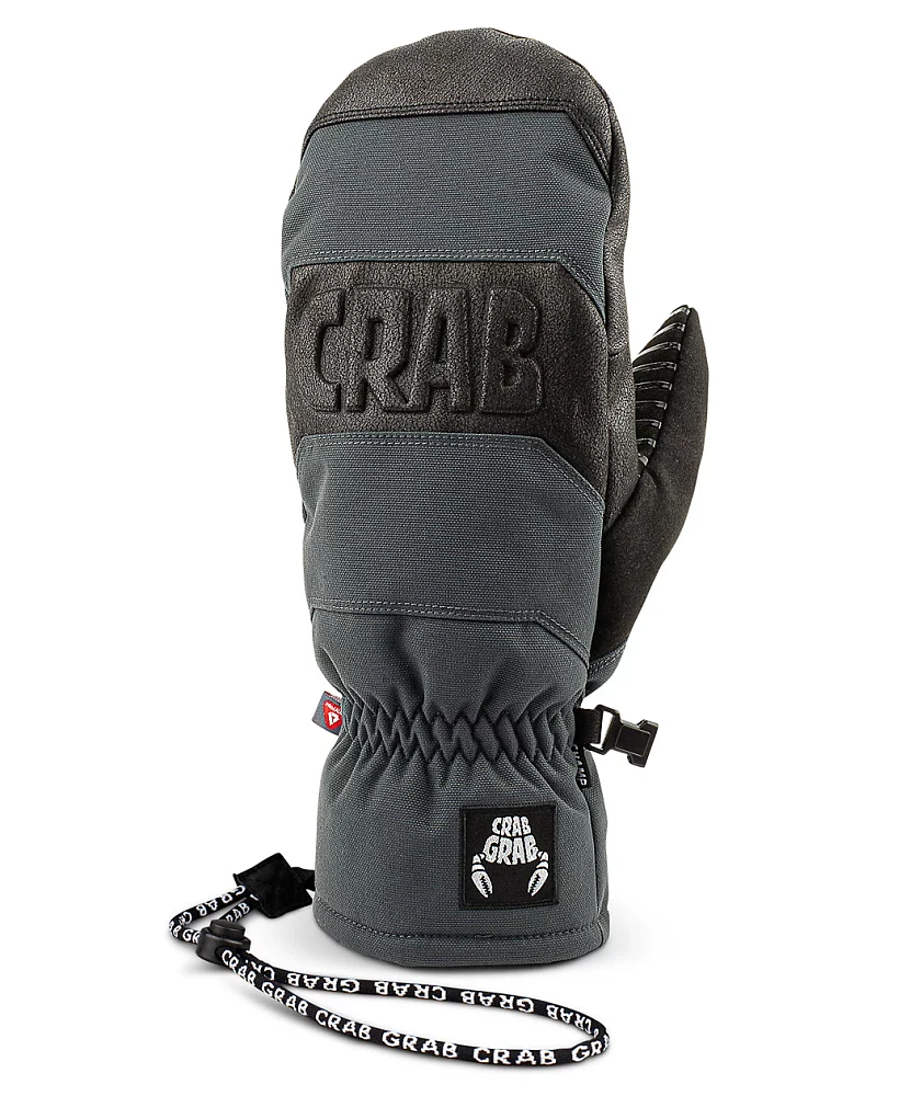 Crab Grab Champ Washed Black Snowboard Mittens 2025