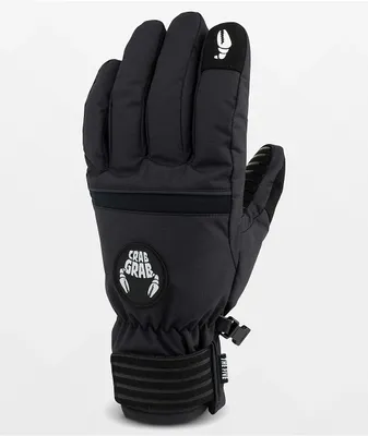 Crab Grab Five 15K All Black Snow Gloves