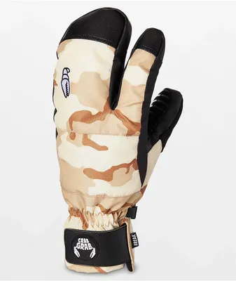 Crab Grab Freak Trigger Desert Camouflage 15K Snowboard Gloves
