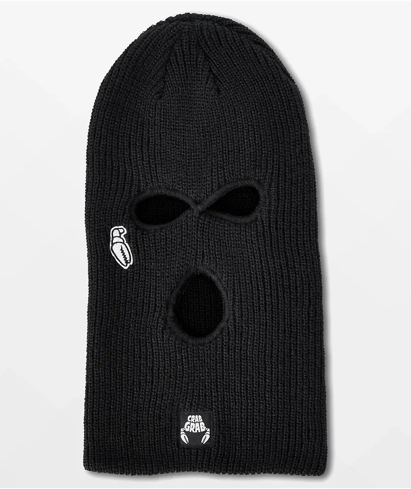 Crab Grab Goon Mask Black Balaclava