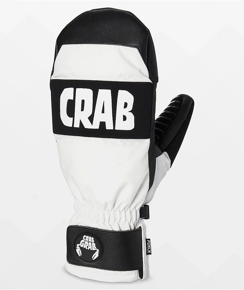 Crab Grab Kids Punch Mitt White Snowboard Mittens