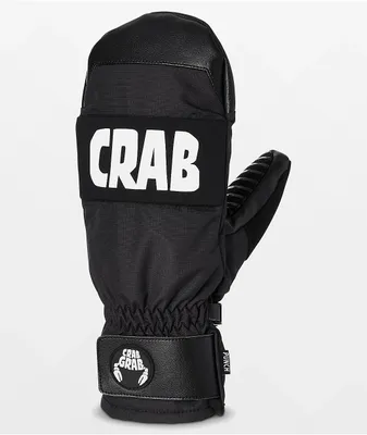 Crab Grab Punch All Black 15K Snow Mittens