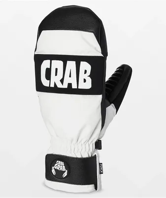 Crab Grab White Punch 15K Snowboard Mittens