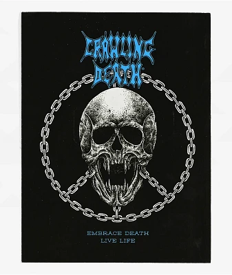 Crawling Death Peace Skull Sticker