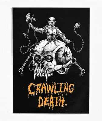Crawling Death Skull Fighter Sticker