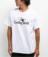 Crawling Death Spider Logo White T-Shirt