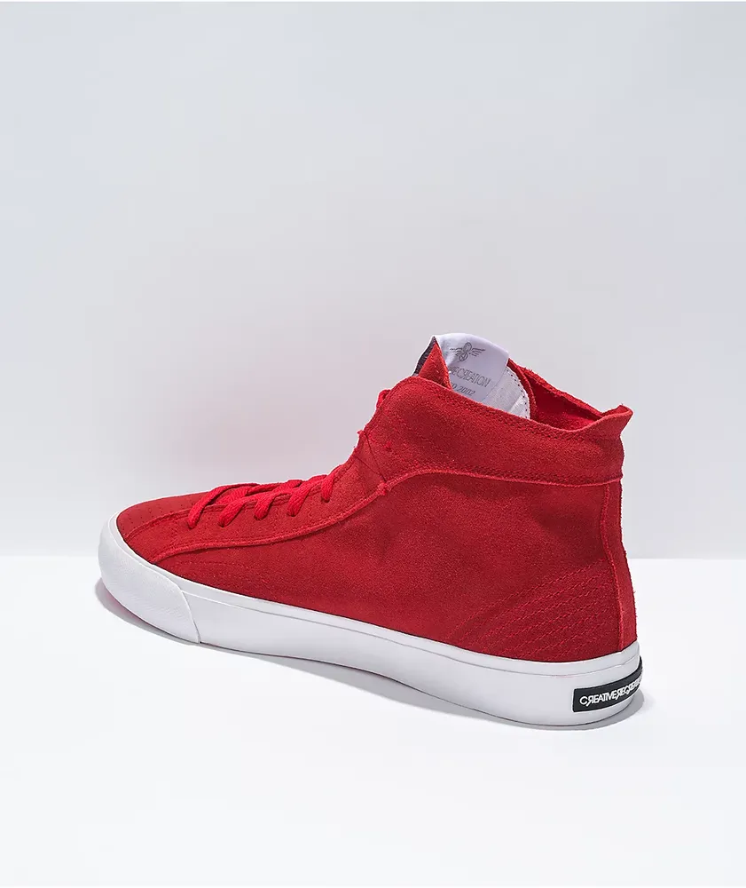 Mens Creative Recreation Cesario Lux Hi Sneaker - White / Black / Red