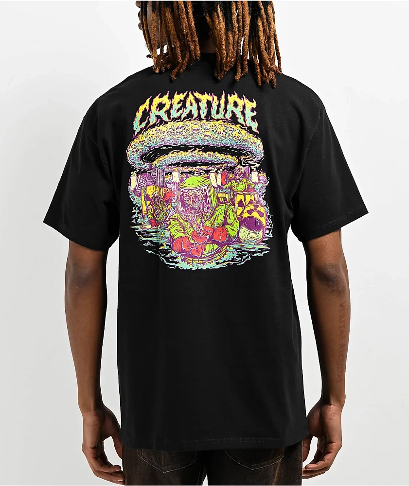 Creature Bonehead Flame Medium Grey T-Shirt