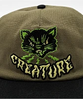 Creature Creeper Olive & Black Strapback Hat