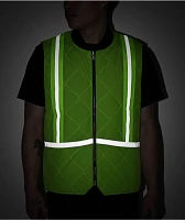 Creature Crete-Ture DIY Asphalt & Neon Green Reversible Zip Vest