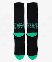 Creature Drop Out Black Crew Socks