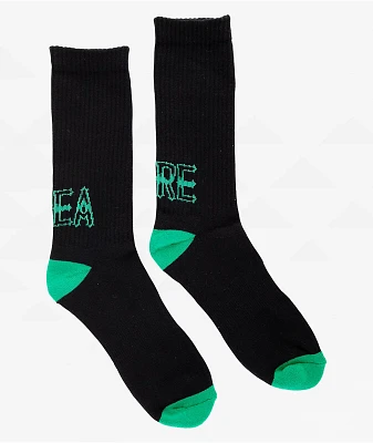 Creature Drop Out Black Crew Socks