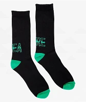Creature Drop Out Black Crew Socks