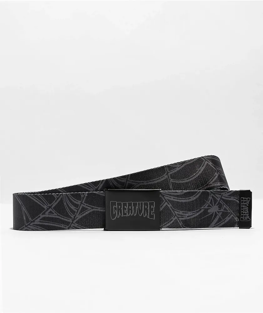 Creature Horror Black & Grey Web Belt