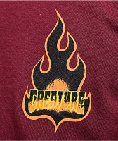 Creature Logo Flame Maroon T-Shirt