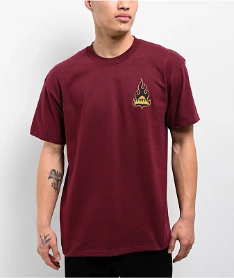 Creature Logo Flame Maroon T-Shirt