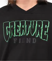 Creature Logo fiend Black & Green Football Jersey