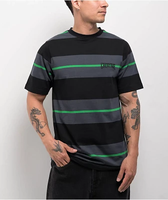 Creature Stripe Black  Knit T-Shirt