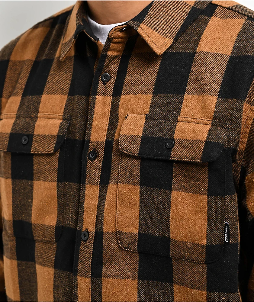 Creature Web Black & Brown Flannel Shirt