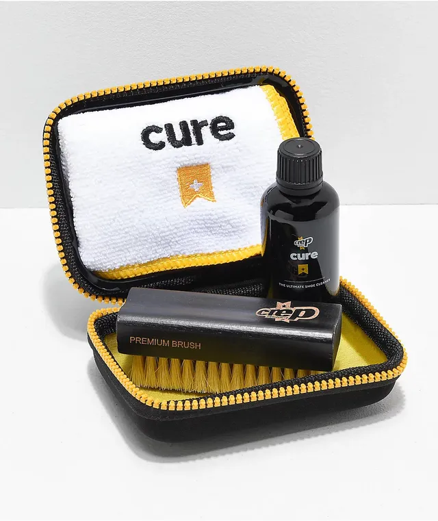 Crep Protect Shoe Cleaner Kit - Cure Premium Sneaker Cleaning Travel Kit  with 3.5oz Solution, Premium Brush, and Microfiber Cloth