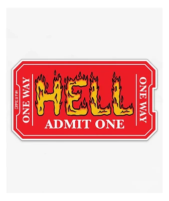 Crime Is Fun One Way Ticket Sticker