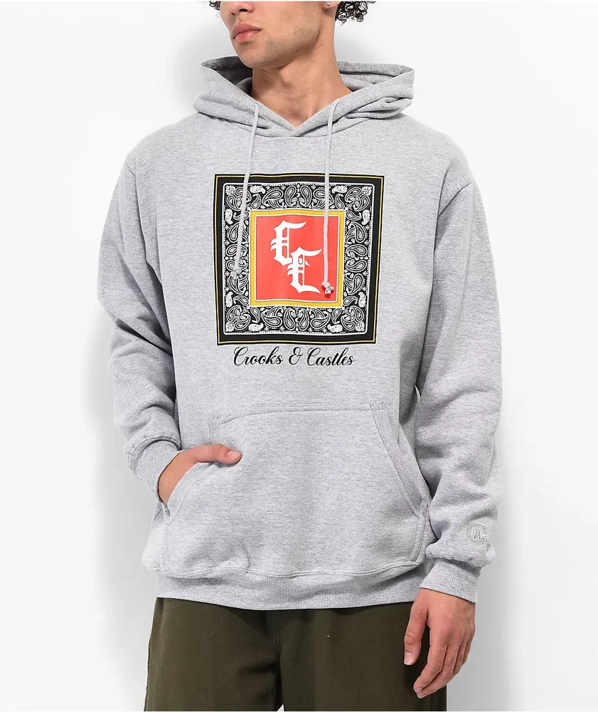 Crooks & Castles Bandana Grey Hoodie