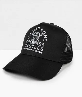 Crooks & Castles Champagne Vandal Black Trucker Hat