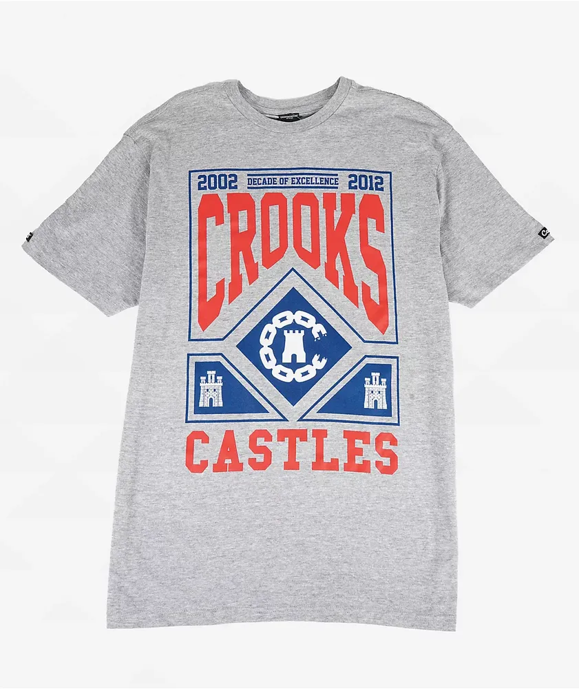 Crooks & Castles Decade Of Excellence Grey T-Shirt