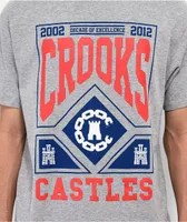 Crooks & Castles Decade Of Excellence Grey T-Shirt