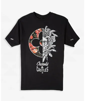Crooks & Castles Half Lux Black Boyfriend T-Shirt