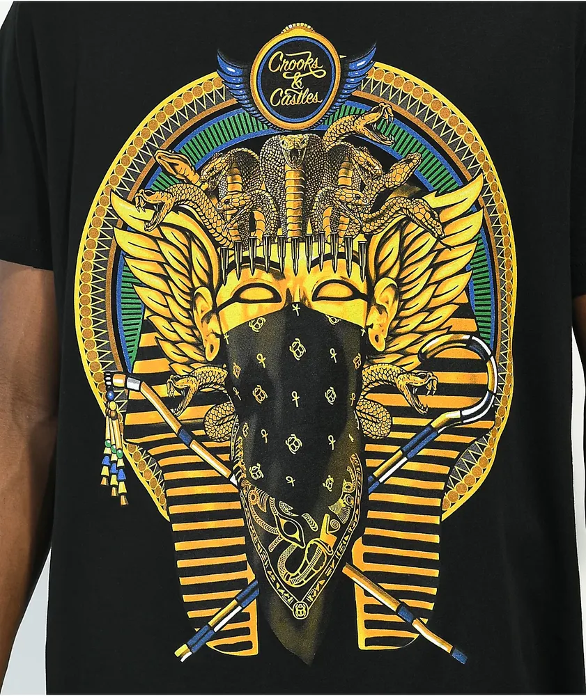 Crooks & Castles King Tut Medusa Black T-Shirt