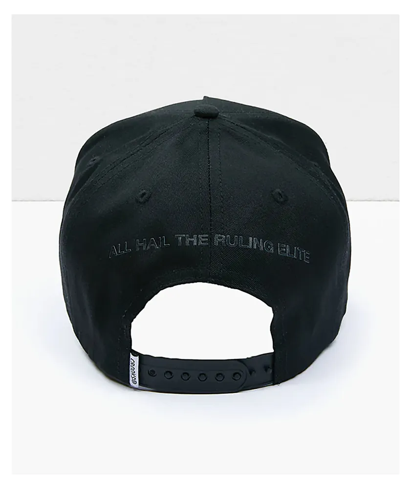 Crooks & Castles Mad Klepto Black Snapback Hat