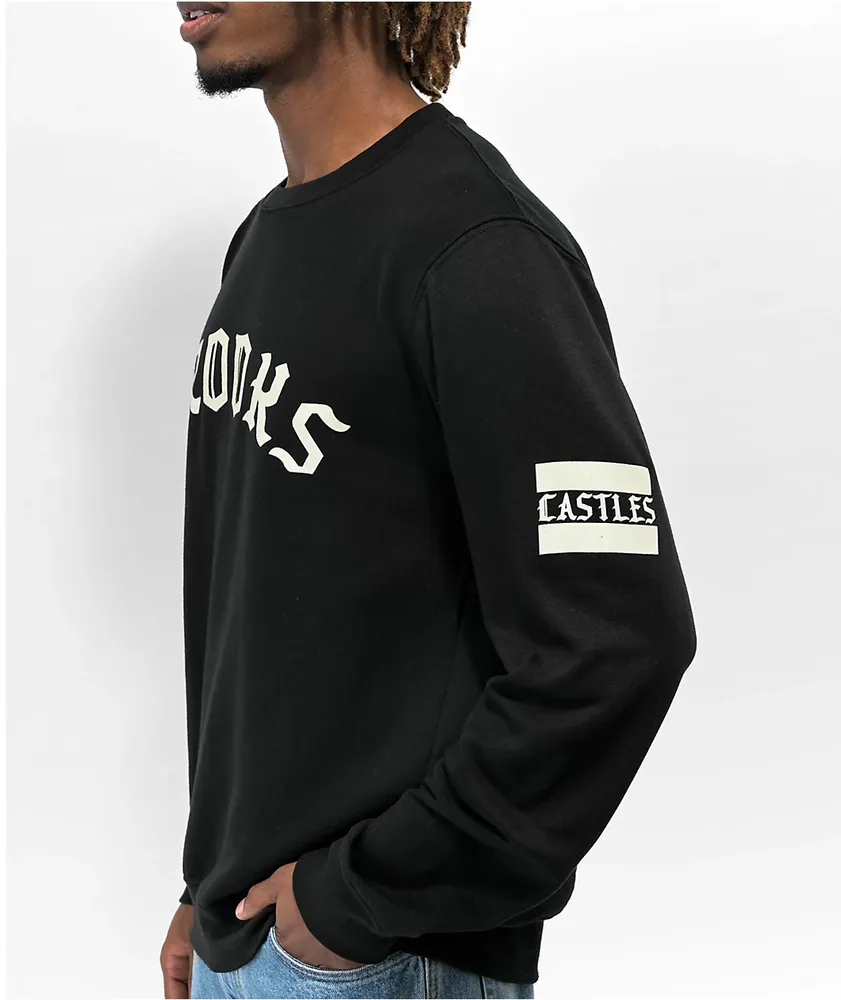 Crooks & Castles Varsity Black Crewneck Sweatshirt
