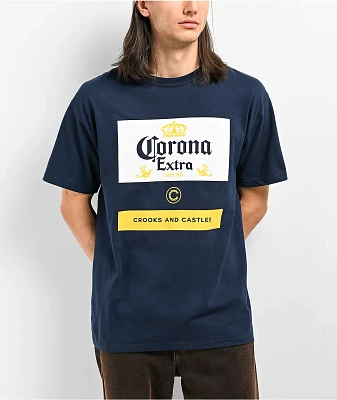 Crooks & Castles x Corona Klepto Navy T-Shirt