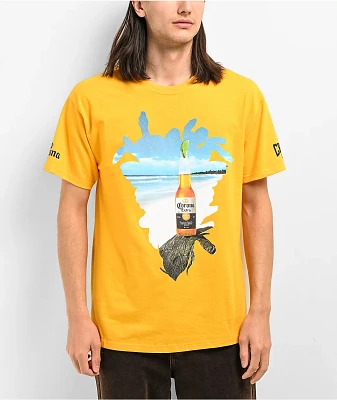 Crooks & Castles x Corona Medusa Vacation Yellow T-Shirt