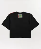 Cross Colours Assorted Black Colorblock Crop T-Shirt