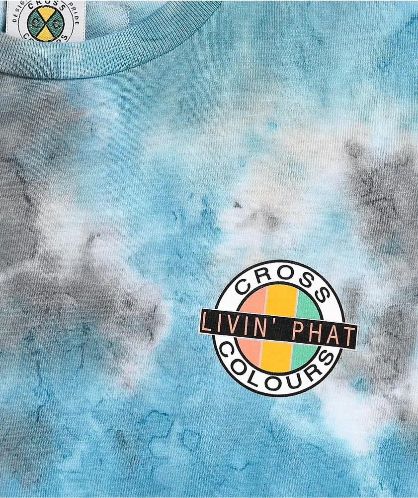 Cross Colours Livin Phat Grey Tie Dye T-Shirt