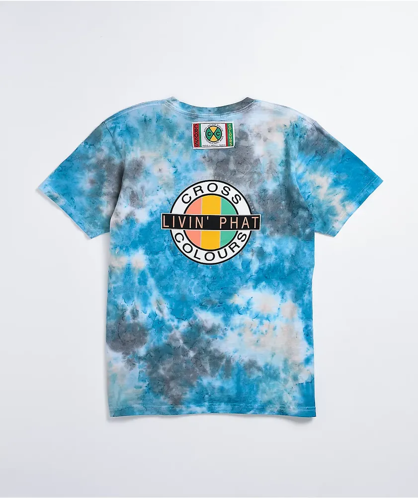 Cross Colours Livin Phat Grey Tie Dye T-Shirt