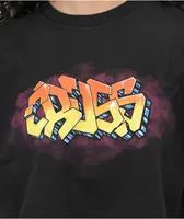 Cross Colours NY Graffiti Black Crop T-Shirt