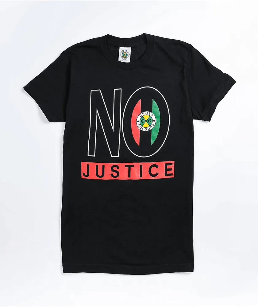 Cross Colours No Justice No Peace Black T-Shirt