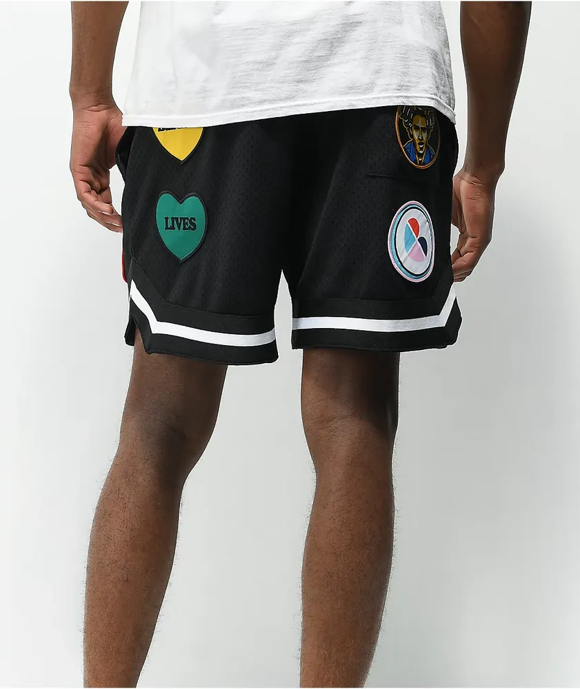 Cross Colours Patches Black Basketball Shorts