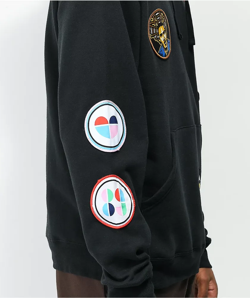 Cross Colours Patches Black Hoodie