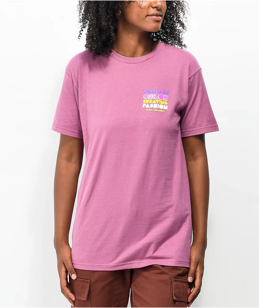 Cross Colours People Of Color Purple T-Shirt
