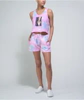 Cross Colours x Aaliyah Pink Tie Dye Crop Tank Top