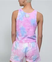 Cross Colours x Aaliyah Pink Tie Dye Crop Tank Top