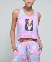 Cross Colours x Aaliyah Pink Tie Dye Crop Tank Top