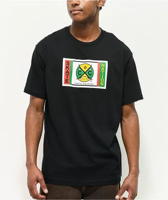 Cross Colours x Skate Nation Ghana Label Black T-Shirt