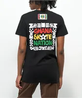 Cross Colours x Skate Nation Ghana Tribal Print Black T-Shirt