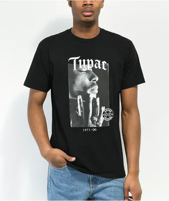 Cross Colours x Tupac Shakur Meditation Black T-Shirt